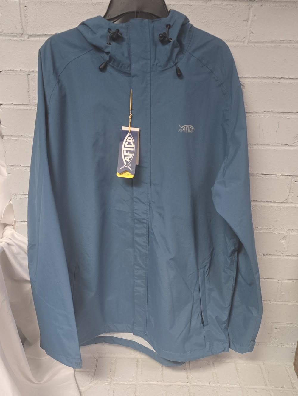 Mens AFTICO Hooded Jacket - Blue. Size XXL. NWT